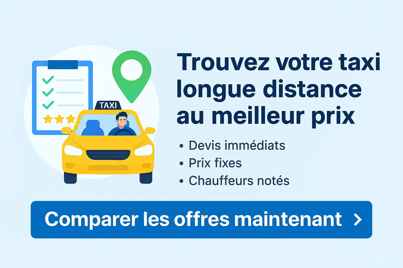 Annonce monTransport.com : trouvez votre taxi longue distance au meilleur prix avec devis immédiats, prix fixes et chauffeurs notés.