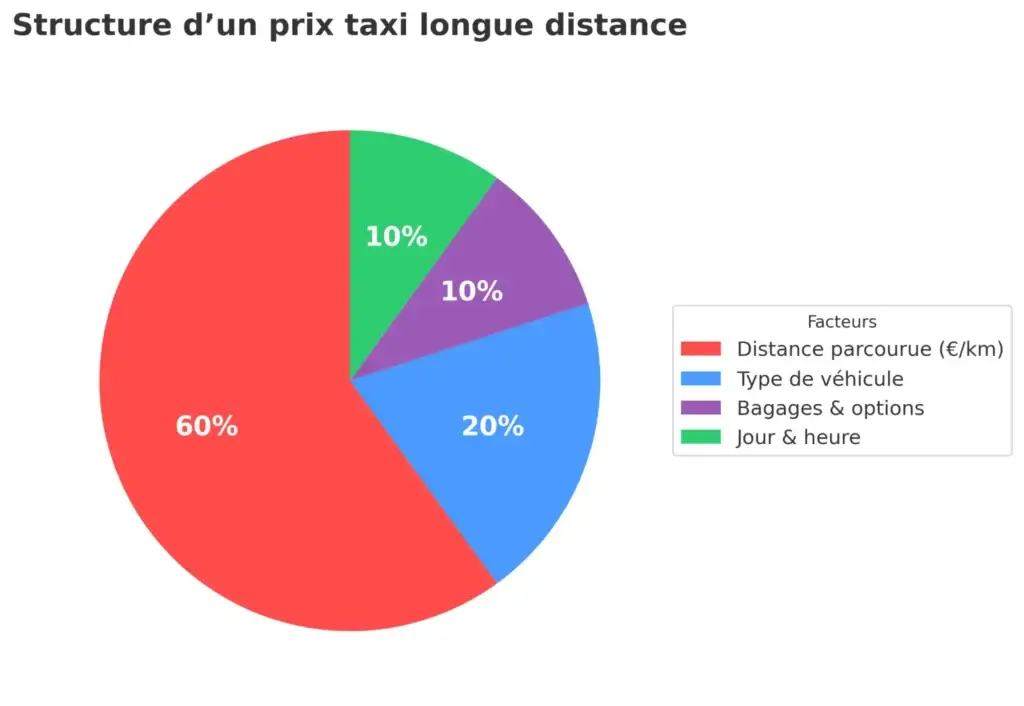 Structure du prix d’un taxi longue distance
