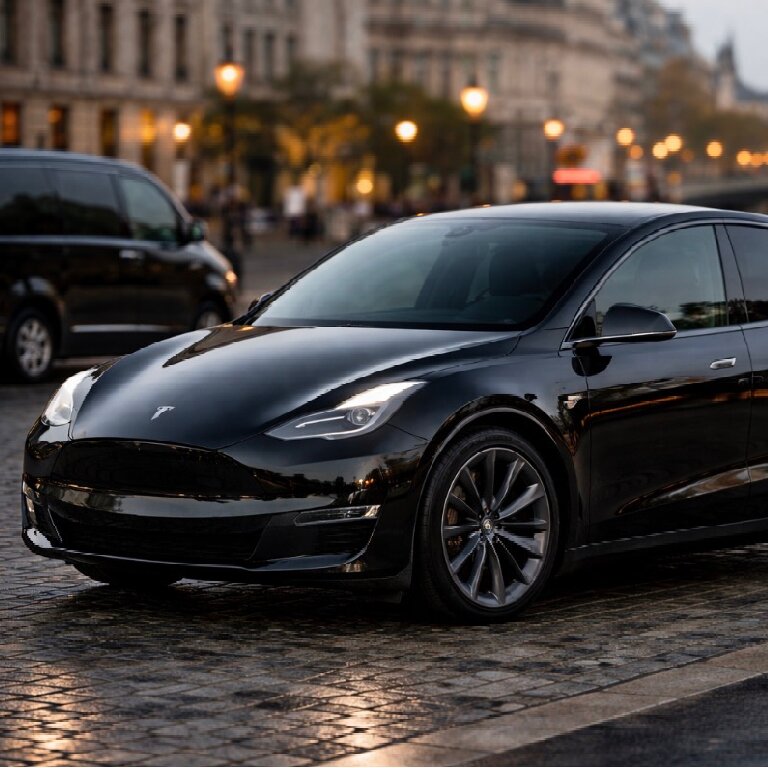 Mietwagen mit Fahrer: Tesla